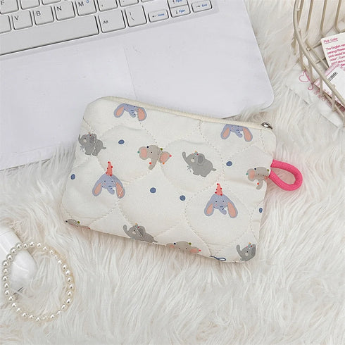 Cute Cartoon Small Travel Cosmetic Lipstick Earphone Card Portable Storage Bag Purse Women Mini Makeup Handbags Wallet Pouch Bag